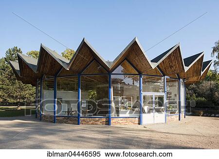 Stock Photography - Art pavillon at beach promenade, Heringsdorf, imperial baths, Usedom, Mecklenburg-Western Pomerania, Germany, Europe. Fotosearch