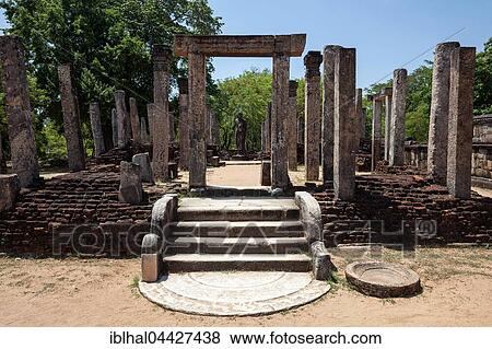 Atadaga, Dalada Maluwa, ancient royal city, Sacred City, Polonnaruwa, North Central Province, Sri Lanka, Asia View Large Photo Image Stock Photo - Atadaga, Dalada Maluwa, ancient royal city, Sacred City, Polonnaruwa, North Central Province, Sri Lanka, Asia. Fotosearch