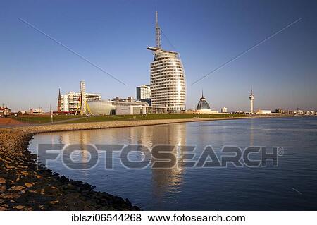 Atlantic Hotel Sail City, Bremerhaven, Federal State of Bremen, Germany, Europe View Large Photo Image Stock Photo - Atlantic Hotel Sail City, Bremerhaven, Federal State of Bremen, Germany, Europe. Fotosearch