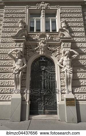 Atlases at entrance of residential building, 1904, Georg Coch Platz, Vienna, Austria, Europe View Large Photo Image Stock Photograph - Atlases at entrance of residential building, 1904, Georg Coch Platz, Vienna, Austria, Europe. Fotosearch