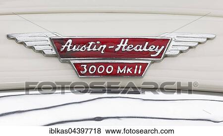 Austin Healey emblem on a Model 3000 MK 1962, British classic car View Large Photo Image Stock Photo - Austin Healey emblem on a Model 3000 MK 1962, British classic car. Fotosearch