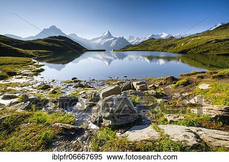 Bachalpsee, Wetterhorn, Schreckhorn, Finsteraarhorn, Switzerland, Europe View Large Photo Image Stock Photography - Bachalpsee, Wetterhorn, Schreckhorn, Finsteraarhorn, Switzerland, Europe. Fotosearch