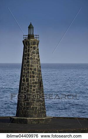 Bajamar Lighthouse, Tenerife, Canary Islands, Spain, Europe View Large Photo Image Stock Photograph - Bajamar Lighthouse, Tenerife, Canary Islands, Spain, Europe. Fotosearch