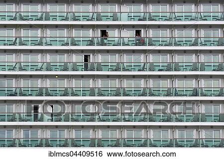 Balconies on cruise ship View Large Photo Image Stock Photograph - Balconies on cruise ship. Fotosearch
