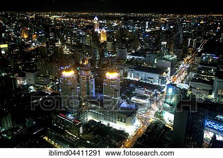 Bangkok skyline at night, Bangkok, Thailand, Asia View Large Photo Image Stock Image - Bangkok skyline at night, Bangkok, Thailand, Asia. Fotosearch
