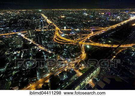 Bangkok skyline at night, Bangkok, Thailand, Asia View Large Photo Image Stock Photo - Bangkok skyline at night, Bangkok, Thailand, Asia. Fotosearch