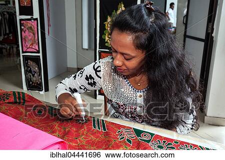 Batik crafting, Sinhalese woman, Kandy, Central Province, Sri Lanka, Asia View Large Photo Image Stock Photograph - Batik crafting, Sinhalese woman, Kandy, Central Province, Sri Lanka, Asia. Fotosearch