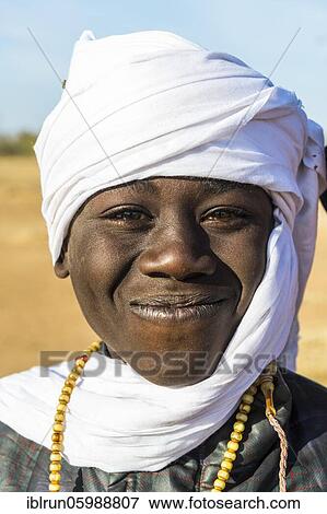 Stock Photo - Beduin boy in the Sahel, Chad, Africa. Fotosearch