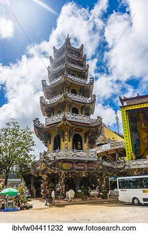 Bell tower, Linh Phuoc Pagoda, Đà Lạt, Lâm Đồng Province, Vietnam, Asia View Large Photo Image Stock Image - Bell tower, Linh Phuoc Pagoda, Đà Lạt, Lâm Đồng Province, Vietnam, Asia. Fotosearch