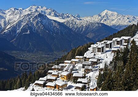 Bettmeralp under a thick blanket of snow, behind Weisshorn, winter, Valais Alps, Valais, Switzerland, Europe View Large Photo Image Stock Photograph - Bettmeralp under a thick blanket of snow, behind Weisshorn, winter, Valais Alps, Valais, Switzerland, Europe. Fotosearch