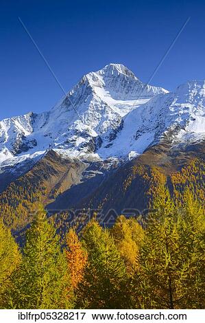Stock Photo - Bietschhorn, 3934m, Valais, Switzerland, Europe. Fotosearch