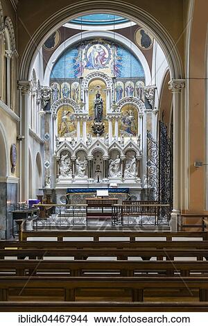 Picture - Black Madonna in the shrine of Our Lady of Dublin, Carmelite Monastery, Dublin, Ireland, Europe. Fotosearch