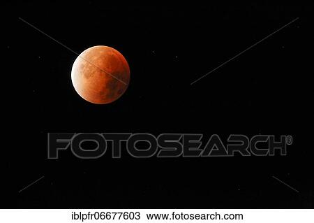 Stock Image - Blood Moon, Switzerland, Europe. Fotosearch