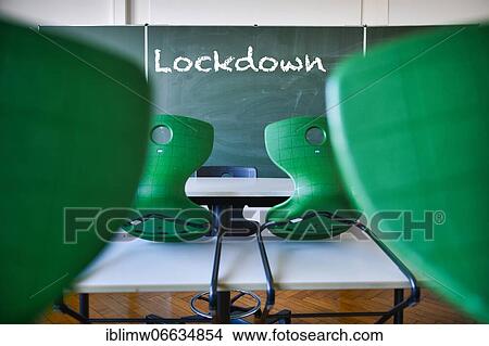 Board with inscription LOCKDOWN, hard lockdown from 16. 12. 2020 in Germany, classroom, Corona crisis, Germany, Europe View Large Photo Image Picture - Board with inscription LOCKDOWN, hard lockdown from 16. 12. 2020 in Germany, classroom, Corona crisis, Germany, Europe. Fotosearch