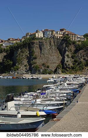 Boats in the harbour, Agropoli, Cilento National Park, Parco Nazionale Cilento, Vallo Diano e Alburni, Province of Salerno, Campania, Italy, Europe View Large Photo Image Stock Photograph - Boats in the harbour, Agropoli, Cilento National Park, Parco Nazionale Cilento, Vallo Diano e Alburni, Province of Salerno, Campania, Italy, Europe. Fotosearch