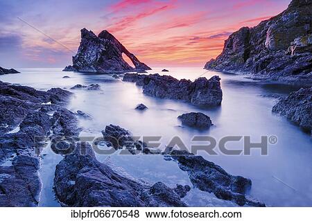 Stock Photo - Bow Fiddle Rock, Scotland, Great Britain. Fotosearch