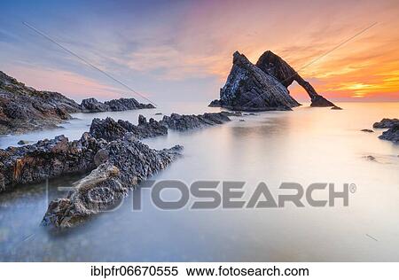 Bow Fiddle Rock, Scotland, Great Britain View Large Photo Image Stock Photography - Bow Fiddle Rock, Scotland, Great Britain. Fotosearch
