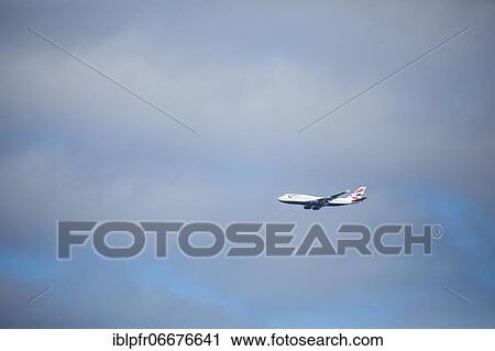 Britiah airways airplane approaching airport View Large Photo Image Stock Image - Britiah airways airplane approaching airport. Fotosearch