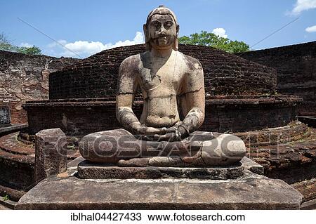 Buddha statue in Vatadaga, terrace, Tooth Relic, Dalada Maluwa, ancient royal city, Sacred City, Polonnaruwa, North Central Province, Sri Lanka, Asia View Large Photo Image Stock Image - Buddha statue in Vatadaga, terrace, Tooth Relic, Dalada Maluwa, ancient royal city, Sacred City, Polonnaruwa, North Central Province, Sri Lanka, Asia. Fotosearch