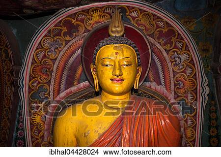 Buddha statue, interior, Aluvihara Rock Temple, Matale, Central Province, Sri Lanka, Asia View Large Photo Image Picture - Buddha statue, interior, Aluvihara Rock Temple, Matale, Central Province, Sri Lanka, Asia. Fotosearch