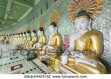 Buddha statues, Umin Thounzeh pagoda, Sagaing, near Mandalay, Myanmar, Asia View Large Photo Image Stock Image - Buddha statues, Umin Thounzeh pagoda, Sagaing, near Mandalay, Myanmar, Asia. Fotosearch