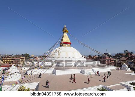 Buddhist stupa, Boudhanath stupa, Boudhanath, Kathmandu, Nepal, Asia View Large Photo Image Stock Photo - Buddhist stupa, Boudhanath stupa, Boudhanath, Kathmandu, Nepal, Asia. Fotosearch