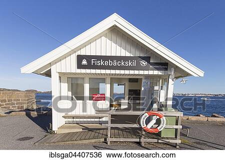 Bus shelter at the harbor, Fiskebäckskil, Bohuslän, West Sweden, Sweden, Europe View Large Photo Image Stock Photograph - Bus shelter at the harbor, Fiskebäckskil, Bohuslän, West Sweden, Sweden, Europe. Fotosearch