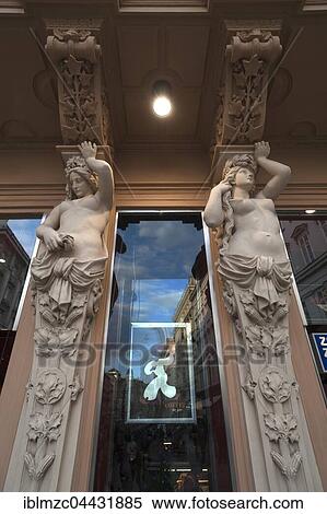 Caryatids on building front, Vienna historic center, Austria, Europe View Large Photo Image Stock Photography - Caryatids on building front, Vienna historic center, Austria, Europe. Fotosearch