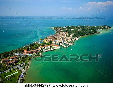 Castello Scaligero, Scaliger Castle, Sirmio peninsula on Lake Garda, Sirmione, Lombardy, Italy, Europe View Large Photo Image Stock Photo - Castello Scaligero, Scaliger Castle, Sirmio peninsula on Lake Garda, Sirmione, Lombardy, Italy, Europe. Fotosearch