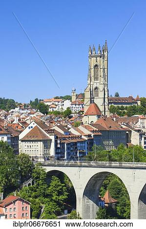 Cathedral of St. Nicholas, Fribourg, Switzerland, Europe View Large Photo Image Stock Image - Cathedral of St. Nicholas, Fribourg, Switzerland, Europe. Fotosearch