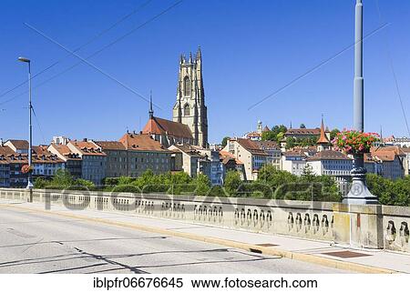 Cathedral of St. Nicholas, Fribourg, Switzerland, Europe View Large Photo Image Stock Photography - Cathedral of St. Nicholas, Fribourg, Switzerland, Europe. Fotosearch