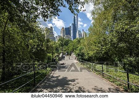 Central Park, Gapstow Bridge, view of skyscrapers, Manhattan, New York City, USA, North America View Large Photo Image Stock Photograph - Central Park, Gapstow Bridge, view of skyscrapers, Manhattan, New York City, USA, North America. Fotosearch