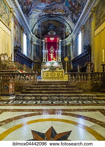 Stock Photograph - Chancel of Parrocchia Maria SS Church. Annunziata, Acireae, Sicily, Italy, Europe. Fotosearch