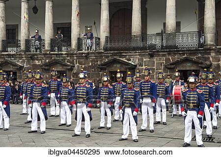 Changing of the guards, at Carondelet Presidential Palace, Quito, Ecuador, South America View Large Photo Image Stock Photography - Changing of the guards, at Carondelet Presidential Palace, Quito, Ecuador, South America. Fotosearch