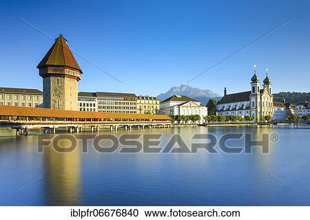 Chapel Bridge with Pilatus, Lucerne, Switzerland, Europe View Large Photo Image Stock Image - Chapel Bridge with Pilatus, Lucerne, Switzerland, Europe. Fotosearch