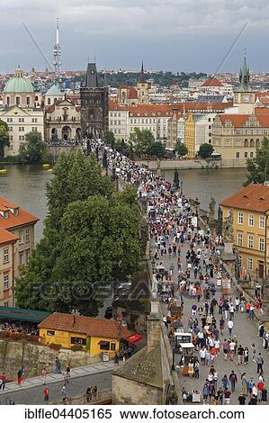 Charles Bridge, Karlův most, view from bridge tower of Mala Strana Vltava, Prague, Czech Republic, Europe View Large Photo Image Stock Photography - Charles Bridge, Karlův most, view from bridge tower of Mala Strana Vltava, Prague, Czech Republic, Europe. Fotosearch