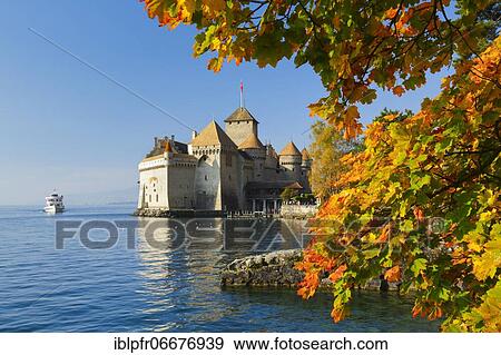 Chillon Castle, Switzerland, Europe View Large Photo Image Stock Photo - Chillon Castle, Switzerland, Europe. Fotosearch