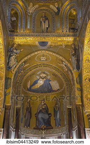 Christ Pantocrator in the Palatine Chapel, Cappella Palatina, Palazzo Reale, Palermo, Sicily, Italy, Europe View Large Photo Image Stock Photo - Christ Pantocrator in the Palatine Chapel, Cappella Palatina, Palazzo Reale, Palermo, Sicily, Italy, Europe. Fotosearch