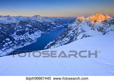 Churfirsten with Wallensee, Switzerland, Europe View Large Photo Image Stock Image - Churfirsten with Wallensee, Switzerland, Europe. Fotosearch