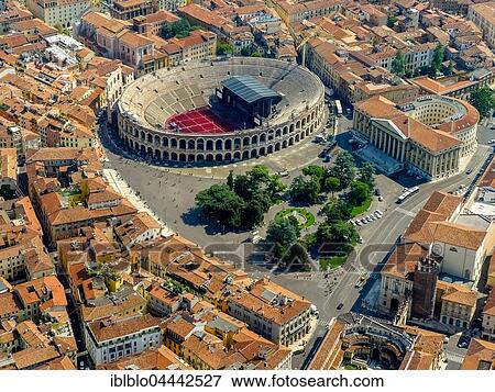 Stock Photo - City centre with Arena di Verona, Province of Verona, Veneto, Italy, Europe. Fotosearch