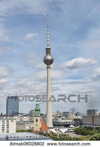 City view with Berlin TV tower and Marienkirche, Berlin, Germany, Europe View Large Photo Image Stock Image - City view with Berlin TV tower and Marienkirche, Berlin, Germany, Europe. Fotosearch