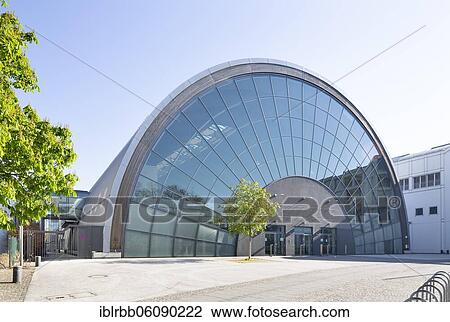 Stock Image - Civic hall Bielefeld, multifunctional congress, culture and event hall, Bielefeld, East Westphalia, North Rhine-Westphalia, Germany, Europe. Fotosearch