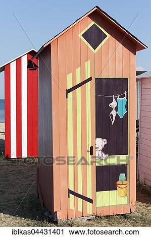 Colorful beach huts, Saint-Denis d'Oleron, Ile d'Oleron, Charente-Maritime, France, Europe View Large Photo Image Stock Image - Colorful beach huts, Saint-Denis d'Oleron, Ile d'Oleron, Charente-Maritime, France, Europe. Fotosearch