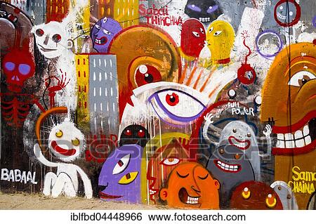 Colorful graffiti at a house wall in the suburb Paknajol, Kathmandu, Kathmandu District, Nepal, Asia View Large Photo Image Stock Photograph - Colorful graffiti at a house wall in the suburb Paknajol, Kathmandu, Kathmandu District, Nepal, Asia. Fotosearch