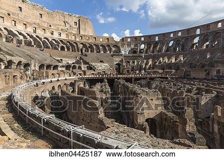 Colosseum interior, Rome, Lazio, Italy, Europe View Large Photo Image Stock Photo - Colosseum interior, Rome, Lazio, Italy, Europe. Fotosearch