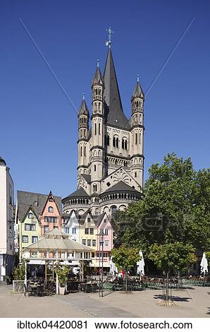 Colourful houses at fish market and Great St. Martin Church, Cologne, North Rhine-Westphalia, Germany, Europe View Large Photo Image Stock Image - Colourful houses at fish market and Great St. Martin Church, Cologne, North Rhine-Westphalia, Germany, Europe. Fotosearch