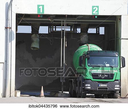 Concrete mixer being filled up, Heidelberger Beton, factory building, Hemelinger Hafen, Bremen, Germany, Europe View Large Photo Image Stock Photograph - Concrete mixer being filled up, Heidelberger Beton, factory building, Hemelinger Hafen, Bremen, Germany, Europe. Fotosearch