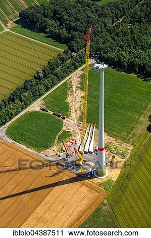 Construction of wind turbine, Lavesum, Sythen, Ruhr, North Rhine-Westphalia, Germany, Europe View Large Photo Image Stock Image - Construction of wind turbine, Lavesum, Sythen, Ruhr, North Rhine-Westphalia, Germany, Europe. Fotosearch
