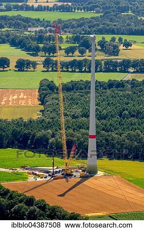 Construction of wind turbine, Lavesum, Sythen, Ruhr, North Rhine-Westphalia, Germany, Europe View Large Photo Image Stock Photo - Construction of wind turbine, Lavesum, Sythen, Ruhr, North Rhine-Westphalia, Germany, Europe. Fotosearch