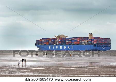 Container ship in channel, Wadden Sea, Cuxhaven, Lower Saxony, Germany, Europe View Large Photo Image Stock Image - Container ship in channel, Wadden Sea, Cuxhaven, Lower Saxony, Germany, Europe. Fotosearch